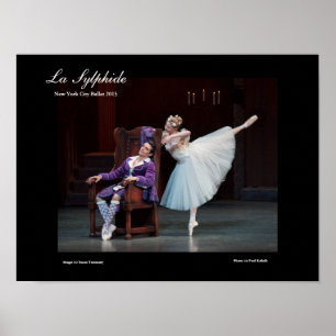 stunning poster for LA SYLPHIDE ballet