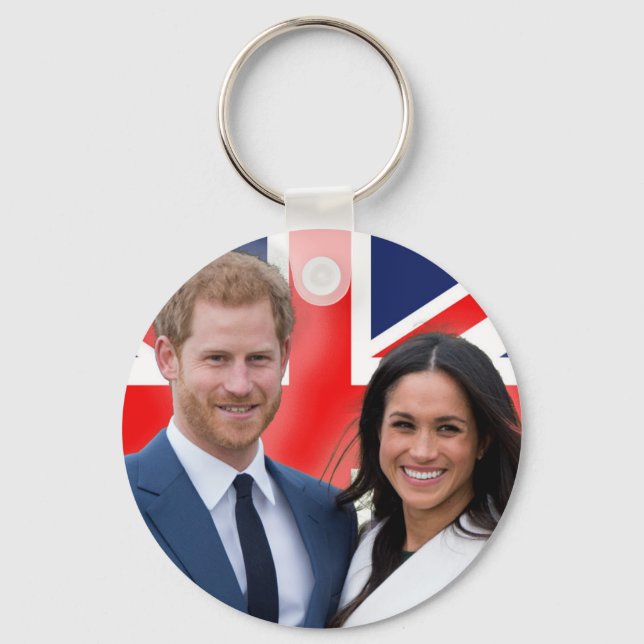 Stunning! Prince Harry and Meghan Markle Keychain (Front)