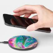 Stunning Psychedelic Acrylic Fluid Art Wireless Charger (Hand)