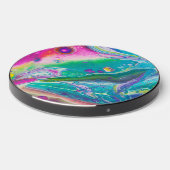 Stunning Psychedelic Acrylic Fluid Art Wireless Charger (Front 2)