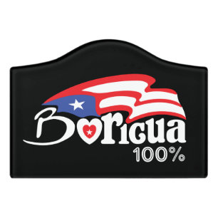 Stunning Puerto Rico Boricua  Door Sign