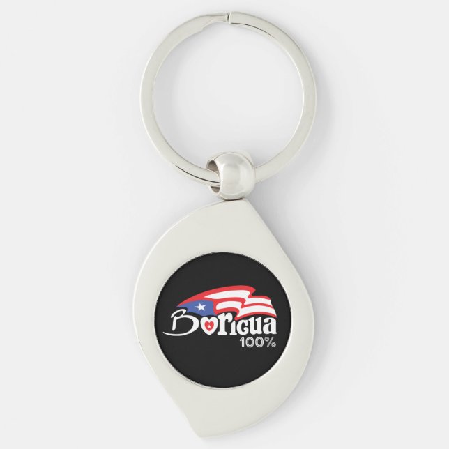 Stunning Puerto Rico Boricua  Keychain (Front)