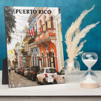 Stunning Puerto Rico Vintage Travel Plaque