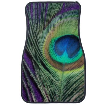 Stunning Purple Peacock Feather Car Floor Mat by Peacocks at Zazzle