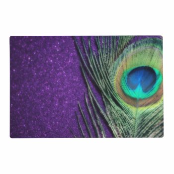 Stunning Purple Peacock Placemat by Peacocks at Zazzle