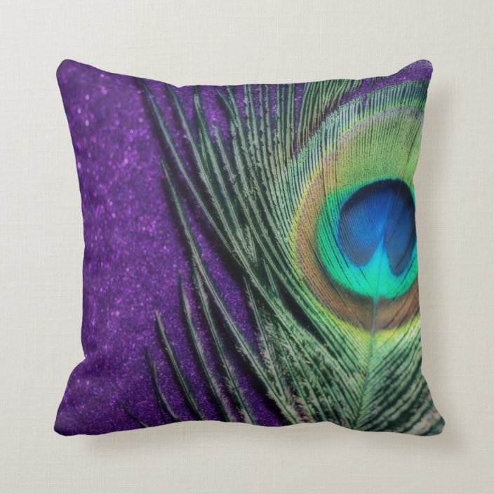 peacock throw pillows