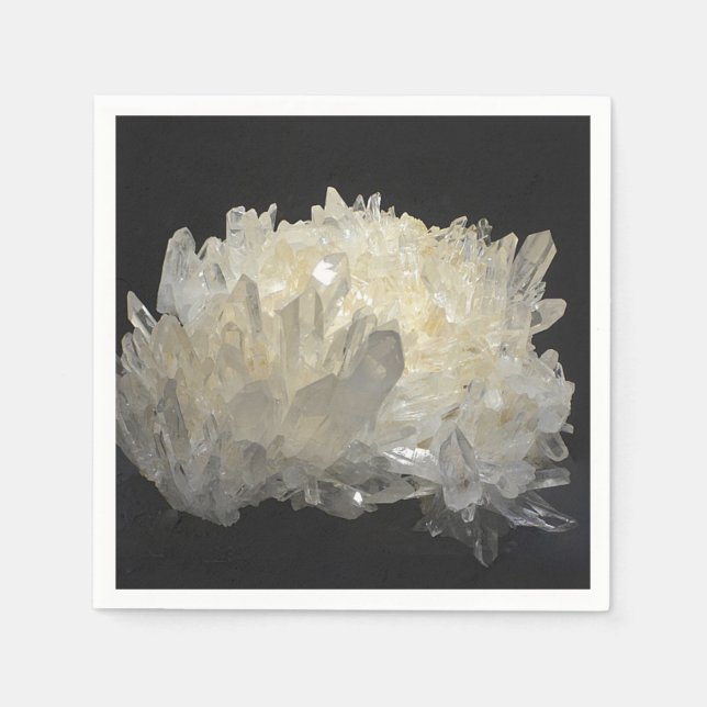 Stunning Quartz Crystal Paper Napkins (Front)