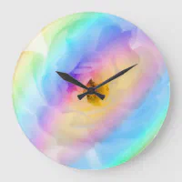 Sage Green Gradient Aura Round Clock