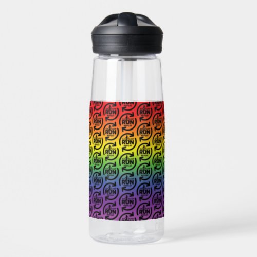 Stunning Rainbow Eat Sleep Run Repeat For Runners Water Bottle