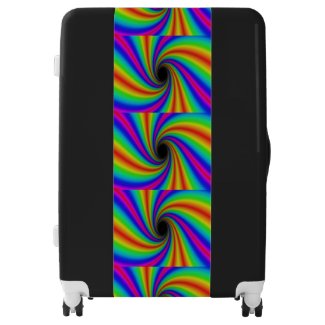 Rainbow Swirl Pattern Suitcase