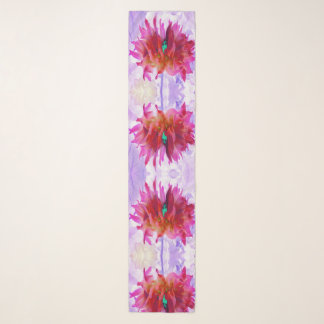 Stunning Red and Hot Pink Cactus Dahlia Scarf
