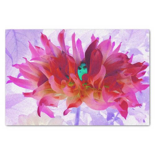 Stunning Red and Hot Pink Cactus Dahlia Tissue Paper