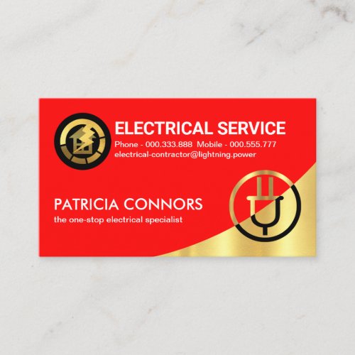 Stunning Red Curve Gold Plug Gauge Business Card