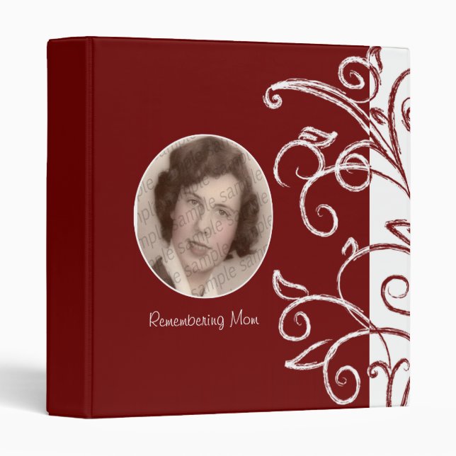 Stunning Red Photo Book Binder (Front/Spine)