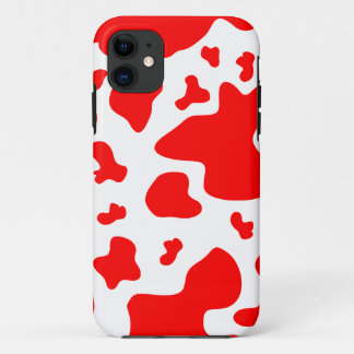 Stunning Red/White Cow Print - iPhone 5 Case
