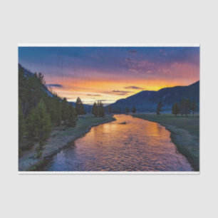 Stunning River Sunset Decoupage Tissue Paper