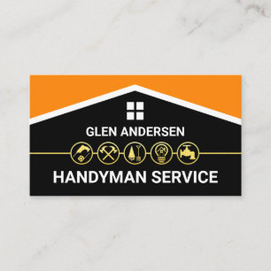 Stunning Rooftop Gold Repair Tools Business Card