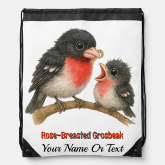 Stunning Rose Breasted Grosbeak Drawstring Bag