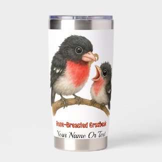 Stunning Rose Breasted Grosbeak Insulated Tumbler