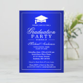 Stunning Royal Blue Gradient Graduate Graduation Invitation (Standing Front)