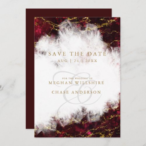 Stunning Ruby Crystal Geode Invitation