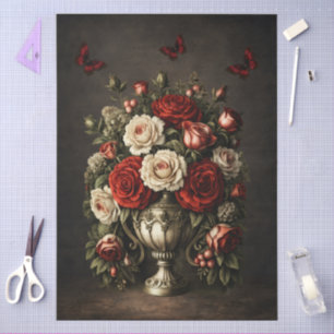Stunning Rustic Elegant Floral Furniture Decoupage Tissue Paper