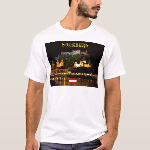 Stunning Salzburg Austria with flag T_Shirt