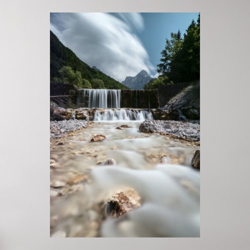 Stunning scenery at Krnica valley Slovenia Poster