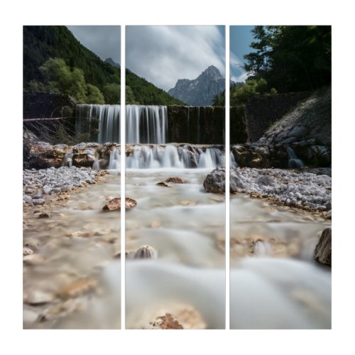 Stunning scenery at Krnica valley Slovenia Triptych