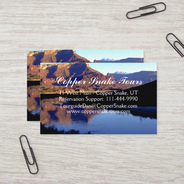 Stunning Scenic Business Card Template (Front/Back In Situ)