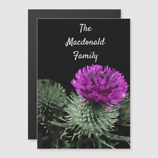 Stunning Scottish Thistle Family Clan Magnet (Front/Back)