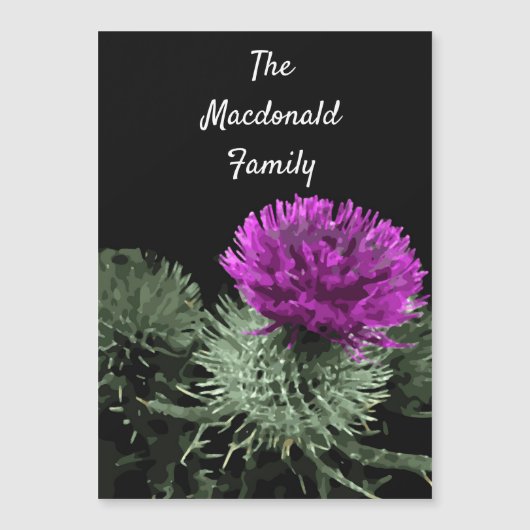 Stunning Scottish Thistle Family Clan Magnet (Front)