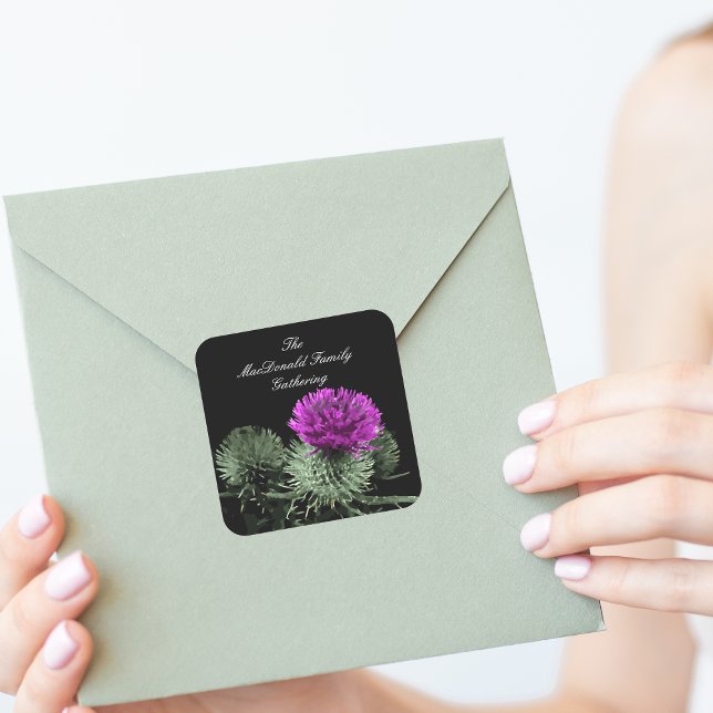 Stunning Scottish Thistle Square Sticker (Creator Uploaded)