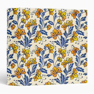 Stunning Seamless Pattern of Flowers and Leaves 3 Ring Binder