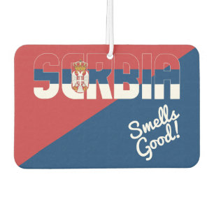 Stunning Serbia Flag Air Freshener