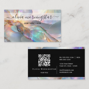 Stunning Signature Opal 2 QR Code Business Card