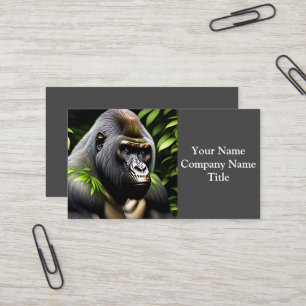 Stunning Silver Back Gorilla - Jungle King Business Card