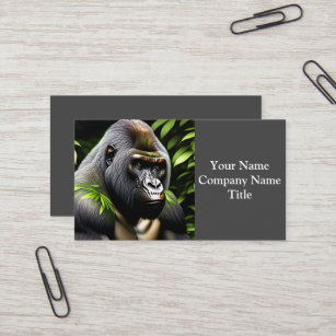 Stunning Silver Back Gorilla - Jungle King Business Card
