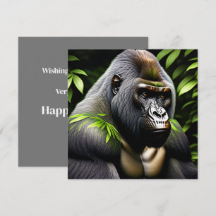 Stunning Silver Back Gorilla - Jungle King Card