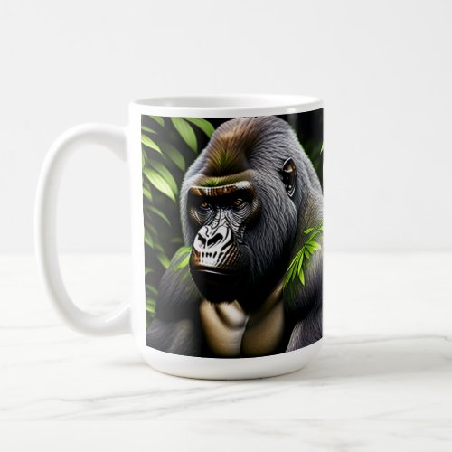 Stunning Silver Back Gorilla _ Jungle King Coffee Mug