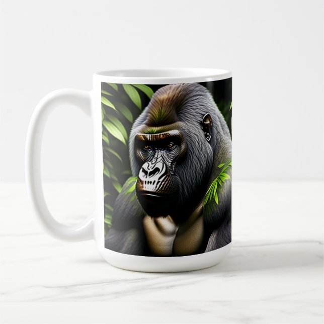 Stunning Silver Back Gorilla - Jungle King Coffee Mug (Left)