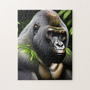 Stunning Silver Back Gorilla - Jungle King Jigsaw Puzzle