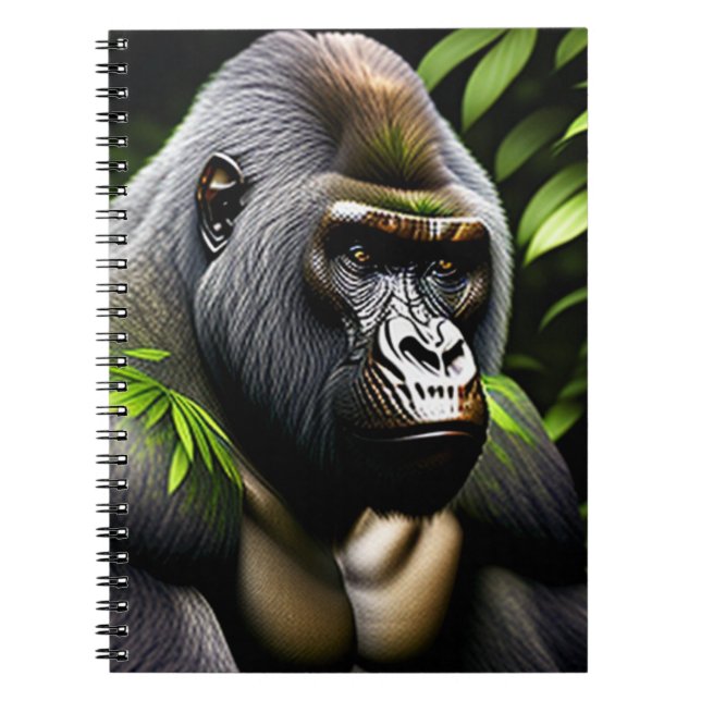 Stunning Silver Back Gorilla - Jungle King Notebook (Front)