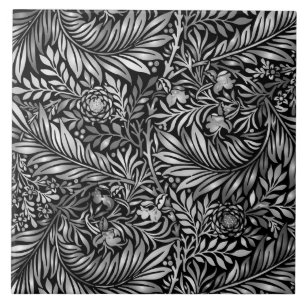 Stunning Silver Fern Ceramic Tile