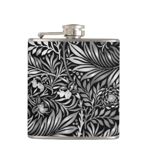 Stunning Silver Fern Glass Flask