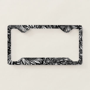 Stunning Silver Fern License Plate Frame