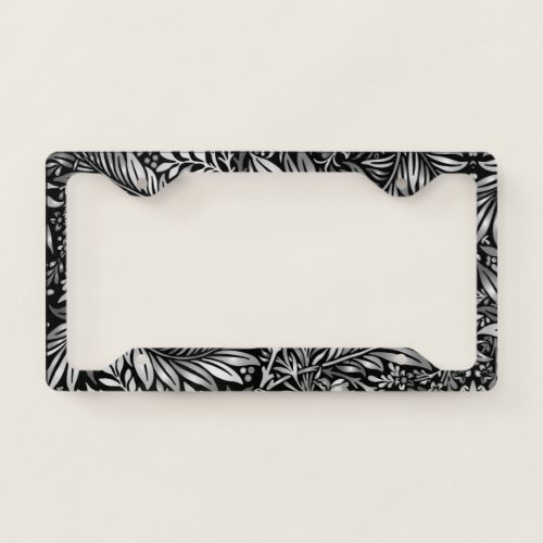 Stunning Silver Fern License Plate Frame