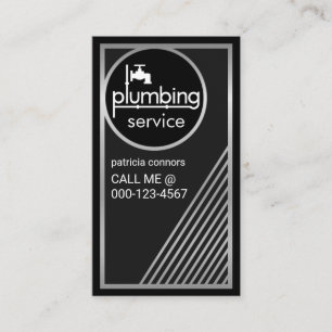 Stunning Silver Plumbing Frame Business Card