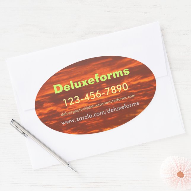 Stunning Skies Oval Sticker (Envelope)
