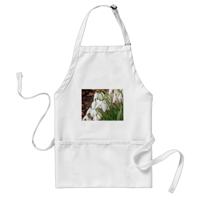 Stunning Snowdrops Adult Apron (Front)